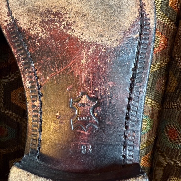 David Eden ostrich leg wine "SALOMON" men's 9.5 + Box, bag, trees - Picture 8 of 15